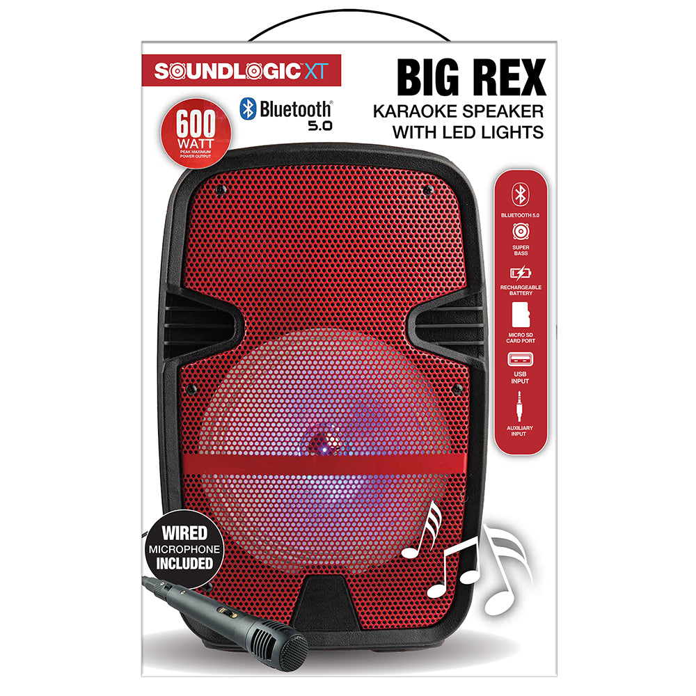 Big Rex 15” Bluetooth Karaoke Speaker with LED Lights mtradinggroup