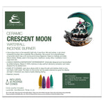 Ceramic Crescent Moon Waterfall Incense Burner