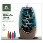 Ceramic Sankara Stone Waterfall Incense Burner