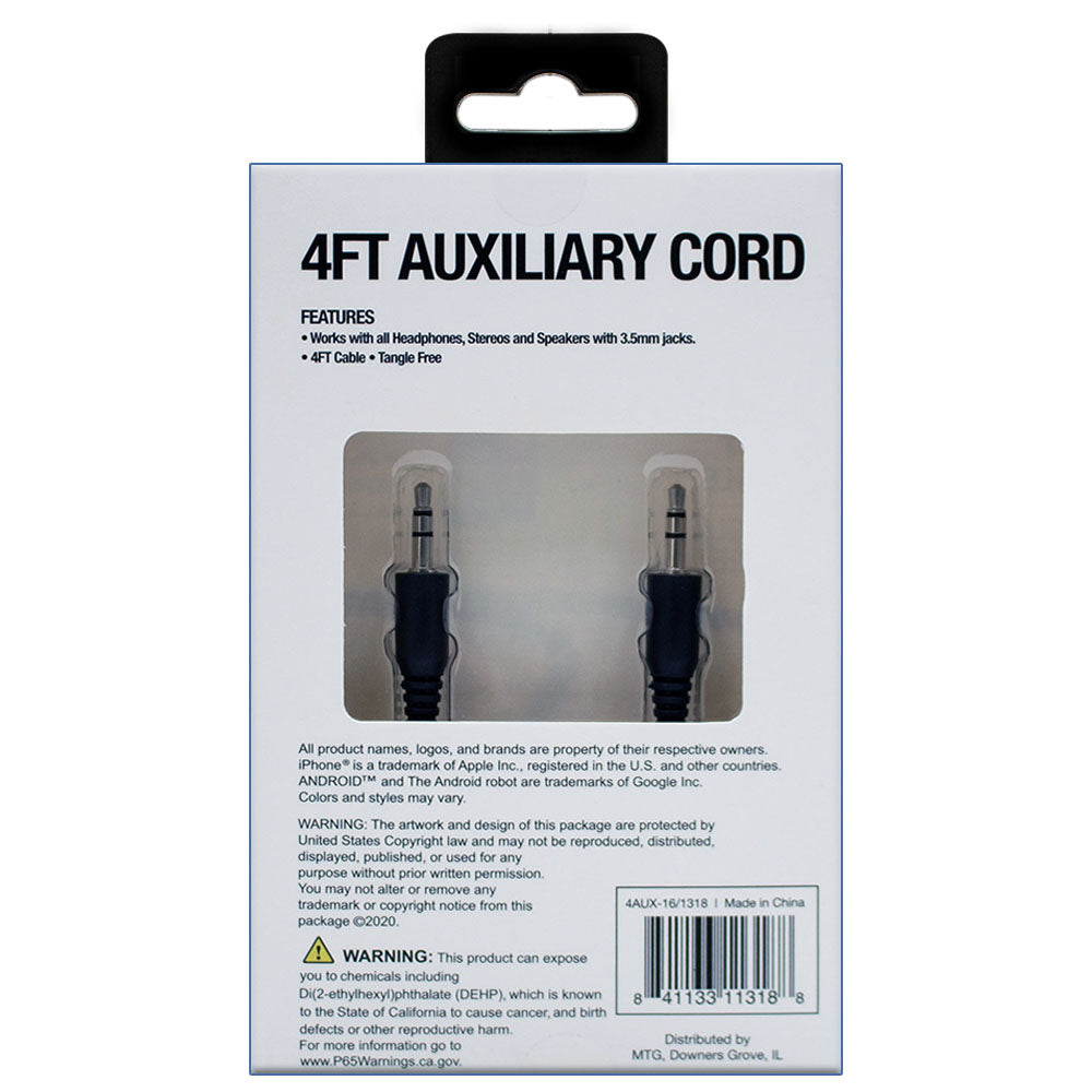 4 FT Auxiliary Cord