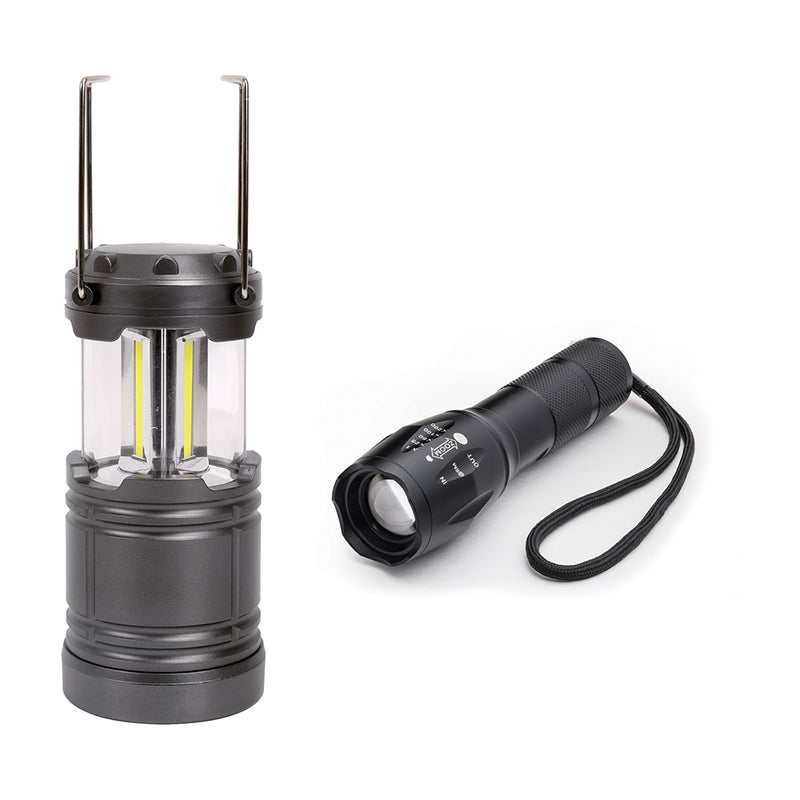 Megalight Value Pack LED Flashlight & Collapsible Lantern – mtradinggroup