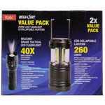 Megalight Value Pack LED Flashlight & Collapsible Lantern
